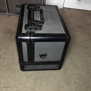 Black and grey MAC traveling makeup case
